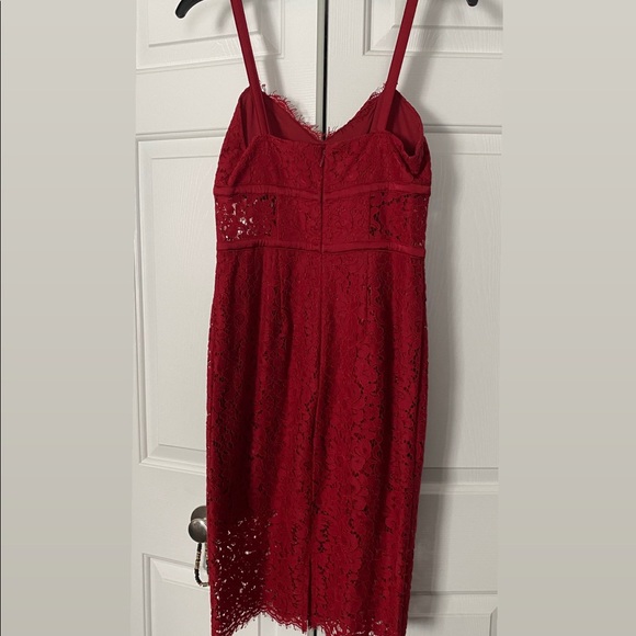 Express maroon midi lace dress! Perfect condition - Picture 2 of 4